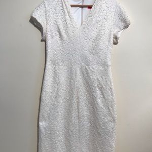 BETSEY JOHNSON - Ivory Lace Cap Sleeve Dress - 10